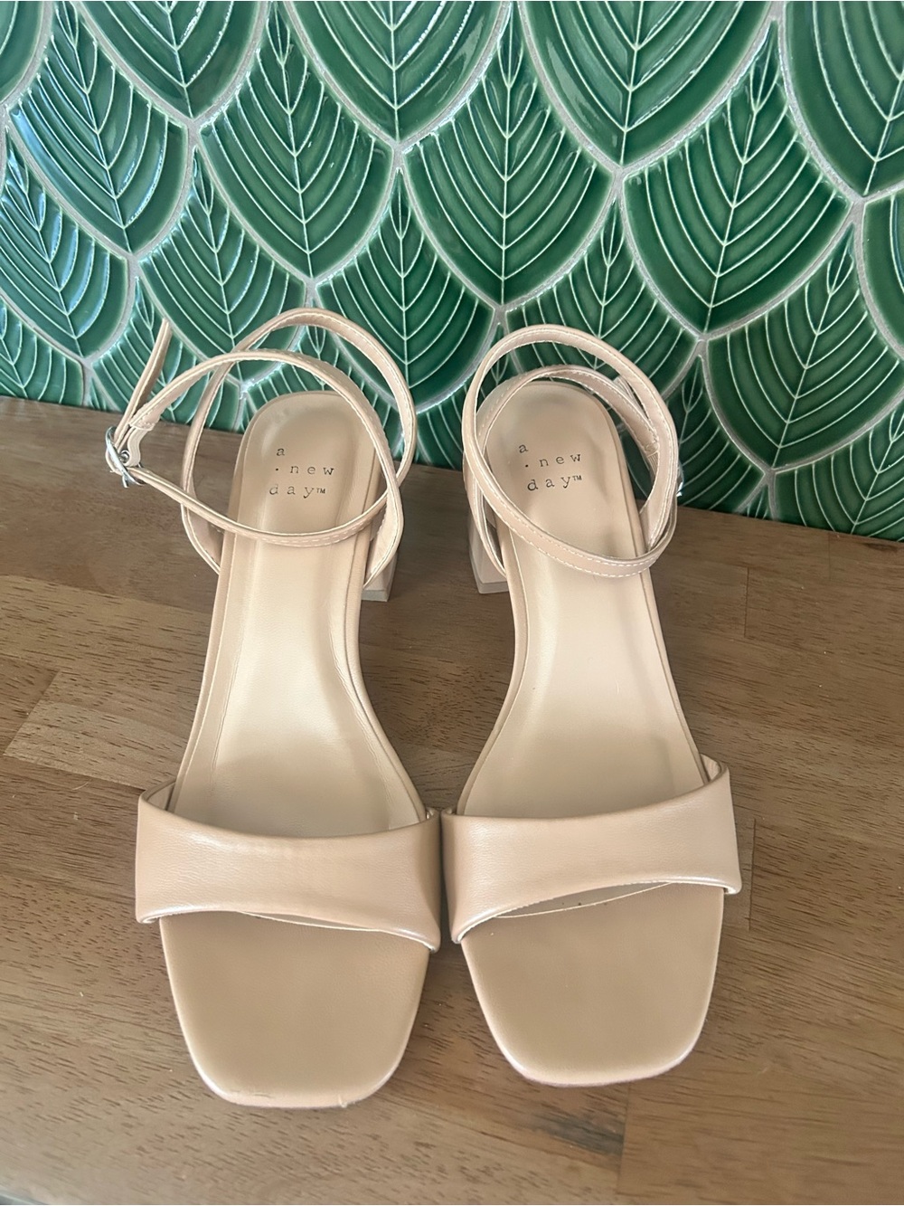 a new day Nude Block Heel Sandals with Ankle Strap - Picture 3 of 4